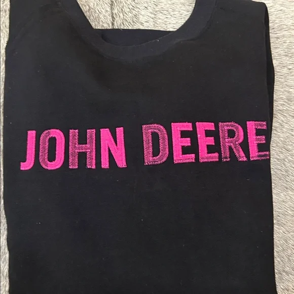 John Deere Black Crewneck Sweater with Pink Logo - Picture 5 of 5